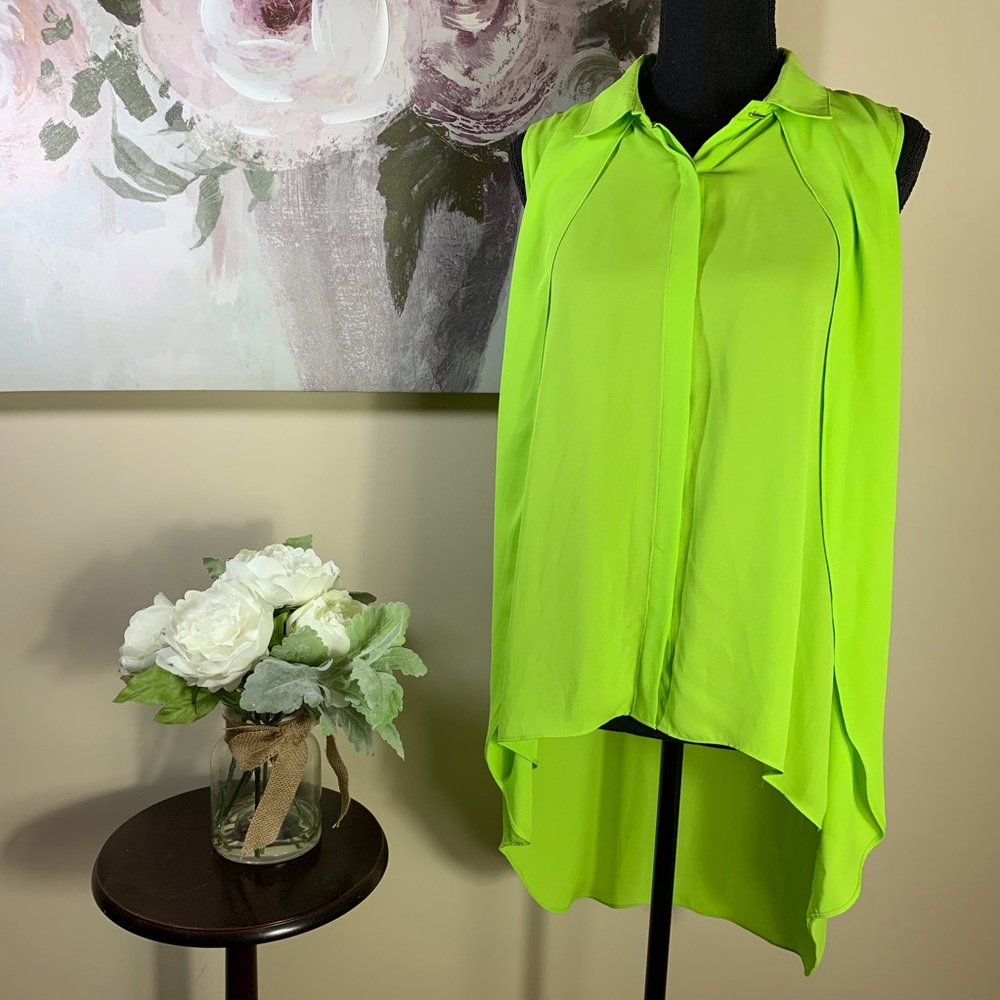 New Directions Neon Green Blouse (M)